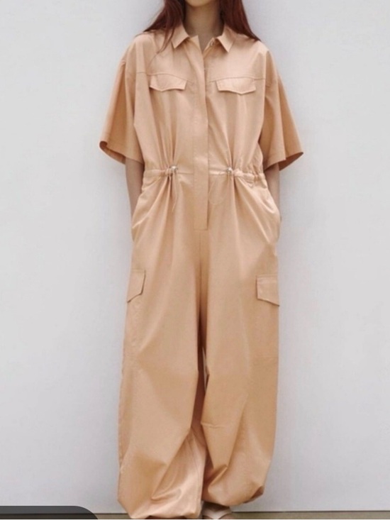 Zara Pants - Zara Gabardine Utility Jumpsuit Size S “Like New”